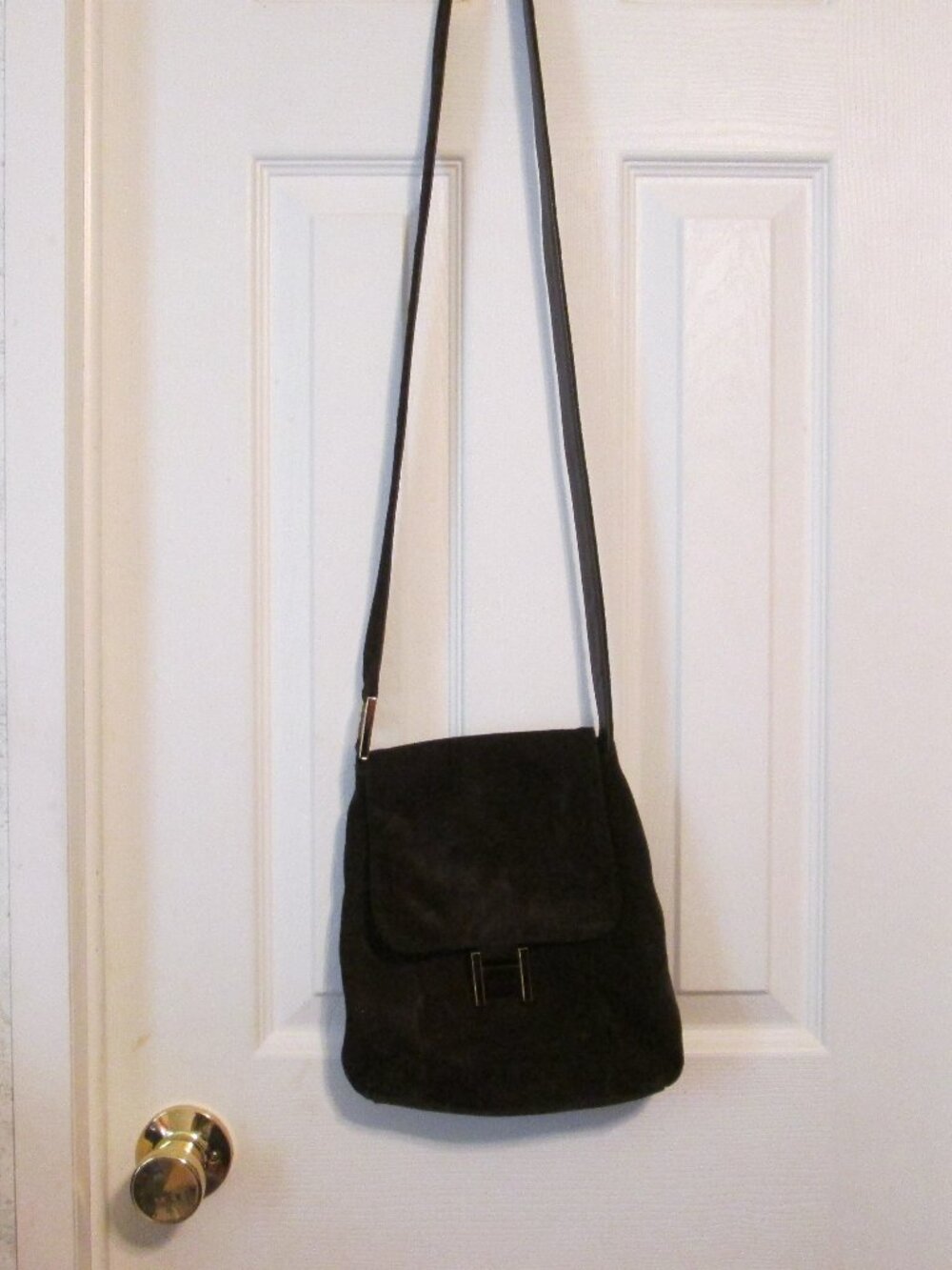 Americana by Sharif Dark Brown Suede Leather Purse